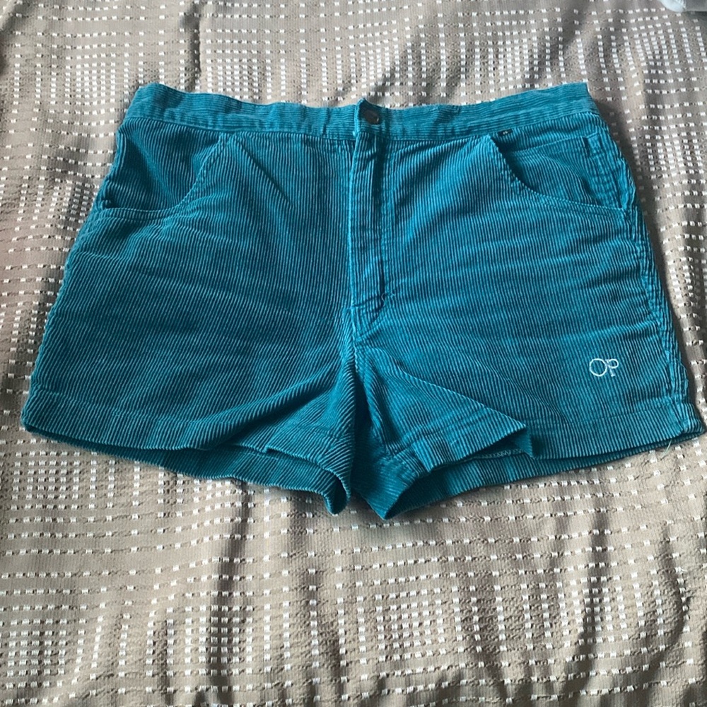 OP turquoise women’s corduroy shorts